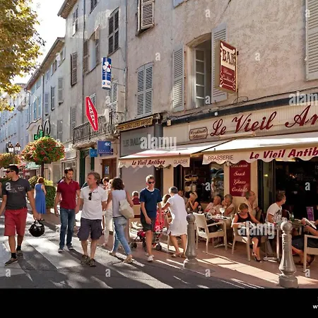 Grand 2 Pieces Climatise Dans De Standing Avec Vue Piscine Au Bord De La 昂蒂布