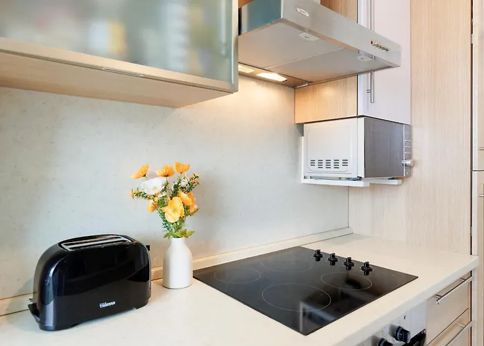 Grand 2 Pieces Climatise Dans De Standing Avec Vue Piscine Au Bord De La *