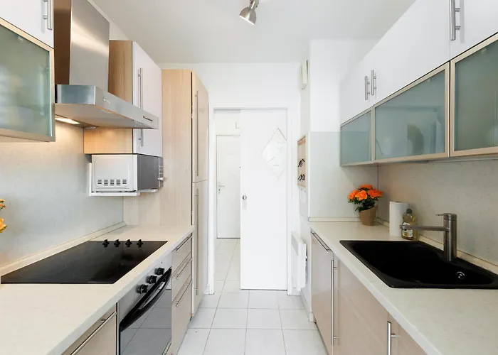 Grand 2 Pieces Climatise Dans De Standing Avec Vue Piscine Au Bord De La 昂蒂布