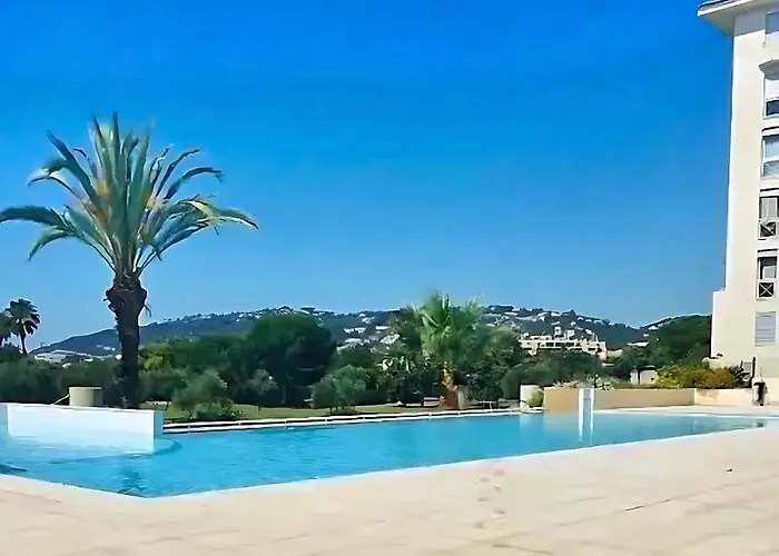 Grand 2 Pieces Climatise Dans De Standing Avec Vue Piscine Au Bord De La Antibes